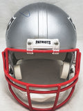 Tom Brady Autographed Patriots Silver Full Size Helmet Fanatics Holo #B062648