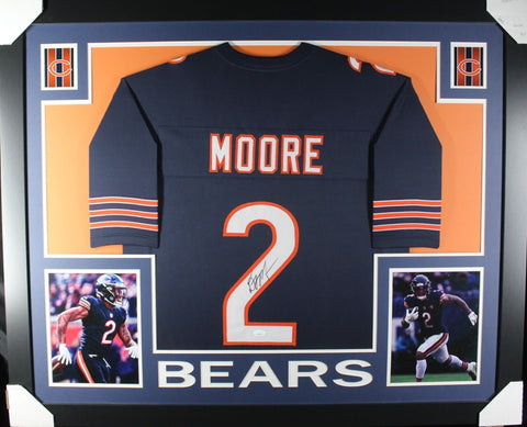 DJ D.J. MOORE (Bears navy SKYLINE) Signed Autographed Framed Jersey JSA