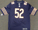 CHICAGO BEARS KHALIL MACK AUTOGRAPHED BLUE NIKE JERSEY SIZE L BECKETT BAS 148304