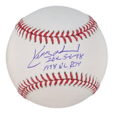 Kerry Wood Chicago Cubs Signed Baseball Inscribed 20K 5-6-98 / ROY 98 (JSA COA)
