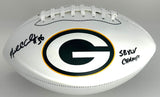 Packers NICK COLLINS Signed Wilson White Panel Football AUTO w/ SB Champs - JSA