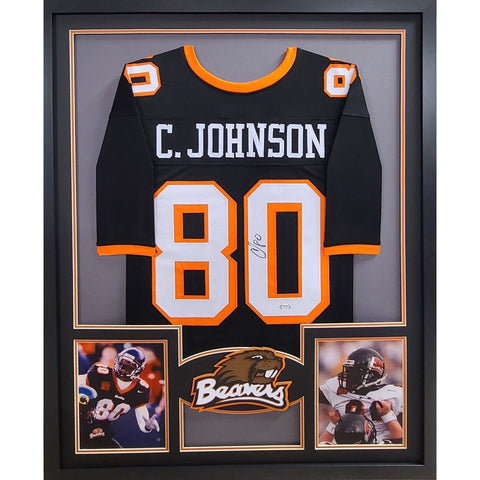 Chad Johnson Autographed Signed Framed Oregon State Beavers Jersey PSA/DNA