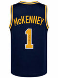 Trey McKenney Signed Navy Custom College Basketball Jersey - (SCHWARTZ COA)