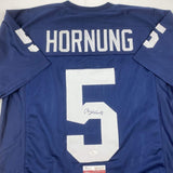 Autographed/Signed Paul Hornung Notre Dame Blue College Jersey JSA COA