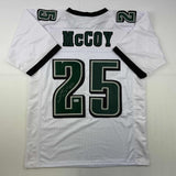 Autographed/Signed LeSean McCoy Philadelphia White Jersey Beckett BAS COA