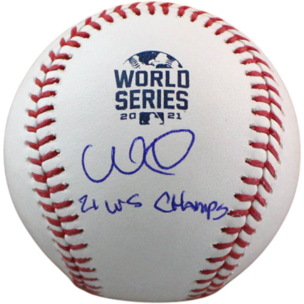 William Contreras Autographed Atlanta Braves WS Baseball Champs Fanatics 54551