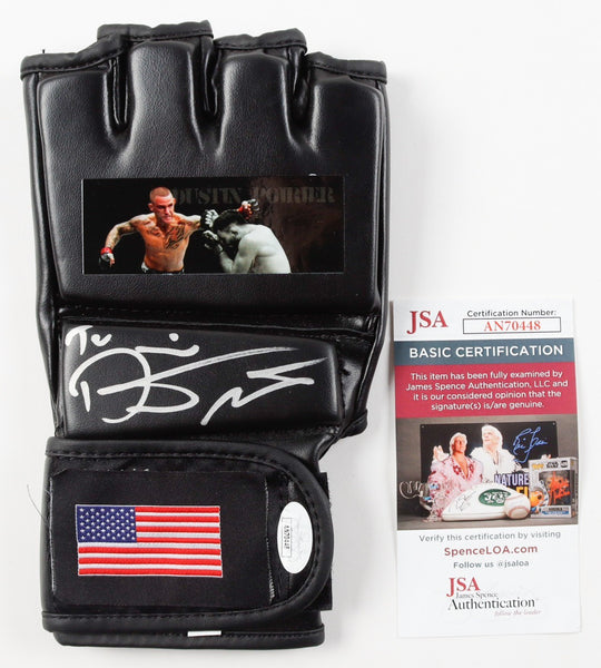 Dustin Poirier Signed UFC / MMA / USA Fight Glove (JSA COA) MMA Record 30-9