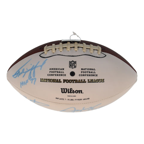 Lawrence Taylor, Frank Gifford & Fran Tarkenton Signed NFL Football Giants / JSA