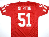 Ken Norton Jr. Autographed Red Pro Style Jersey - Prova *Black