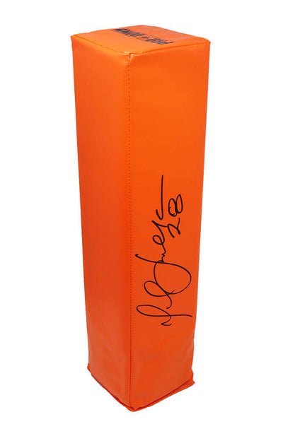 Marshall Faulk (Rams) Signed Orange Endzone Football Pylon -SCHWARTZ COA