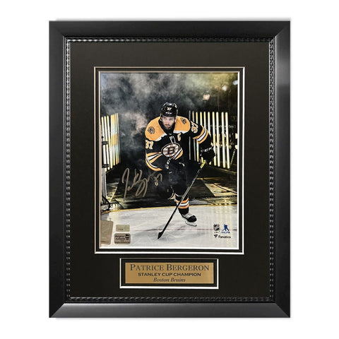 Patrice Bergeron Signed Autographed 8x10 Photograph Framed to 11x14 NEP