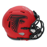 Roddy White Autographed Atlanta Falcons RAVE Speed Mini Helmet Radtke