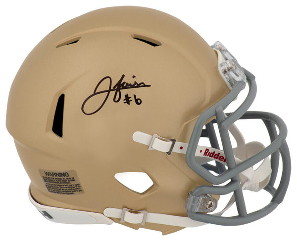 Jordan Faison Signed Notre Dame Riddell Speed Mini Helmet