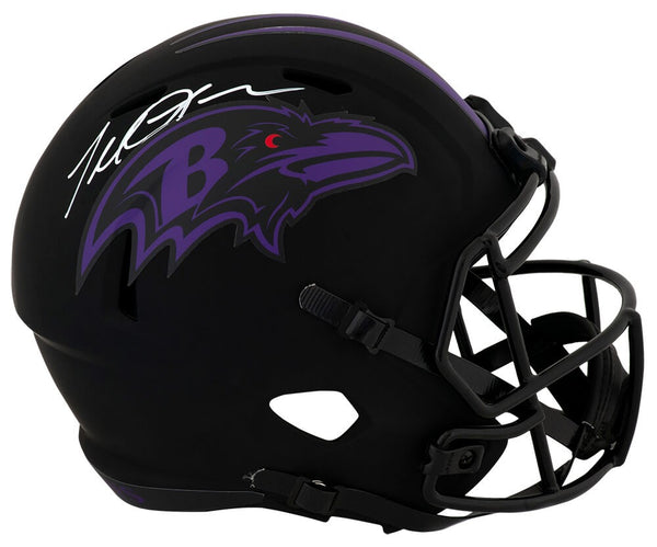 Terrell Suggs Signed Ravens SALUTE Riddell Full Size Replica Helmet - (SS COA)