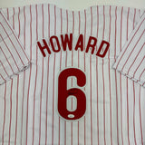 Autographed/Signed Ryan Howard Philadelphia Pinstripe Baseball Jersey JSA COA