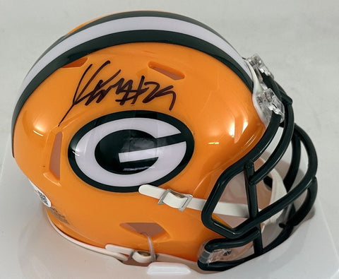 Packers Safety XAVIER McKINNEY Signed Riddell Speed Mini Helmet AUTO - JSA