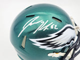 JASON KELCE AUTOGRAPHED SIGNED EAGLES GREEN SPEED MINI HELMET BECKETT QR 232725