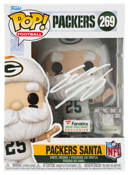 Eddie Lacy Signed Green Bay Packers SANTA Funko Pop Doll #269 - (SCHWARTZ COA)
