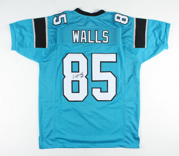 Wesley Walls Signed Carolina Panthers Blue Jersey (JSA COA) 5xPro Bowl Tight End