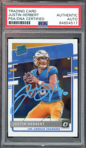2020 Panini Donruss Optic #153 Justin Herbert RC Rookie PSA/DNA Auto Authentic