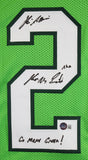 Kevin Adkisson Kevin Von Erich "2x Insc" Signed Green Pro Style Jersey BAS Wit