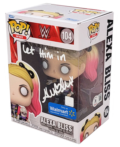 ALEXA BLISS AUTOGRAPHED FUNKO POP 104 VINYL FIGURINE LET HIM IN BECKETT 208707