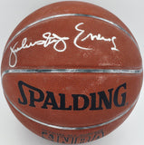 Julius Dr. J Erving Autographed Leather Basketball 76ers Beckett BS30222