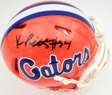 KYLE PITTS AUTOGRAPHED FLORIDA GATORS ORANGE SPEED MINI HELMET BECKETT 189799