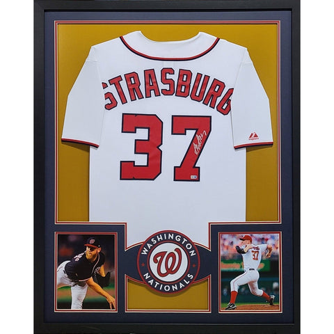 Stephen Strasburg Autographed Signed Framed Washington Nationals Jersey MLB COA