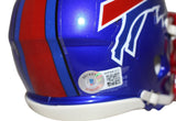 Cole Beasley Autographed/Signed Buffalo Bills Flash Mini Helmet Beckett 39128