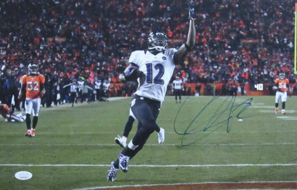 Jacoby Jones Signed/Autographed 11x17 Photo Baltimore Ravens JSA 190452