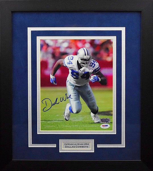 DEMARCUS WARE AUTOGRAPHED DALLAS COWBOYS 8x10 FRAMED PHOTO PSA/DNA