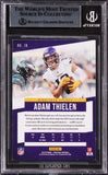 Vikings Adam Thielen Authentic Signed 2019 Prestige #18 Card BAS Slabbed