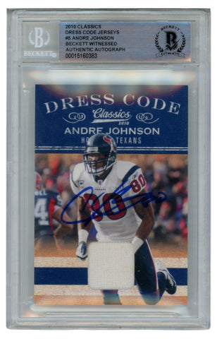 Andre Johnson Autographed/Signed 2010 Classic #5 /299 Trading Card Beckett 52663