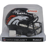 Steve Atwater Autographed Denver Broncos TB Mini Helmet Insc Beckett 47543