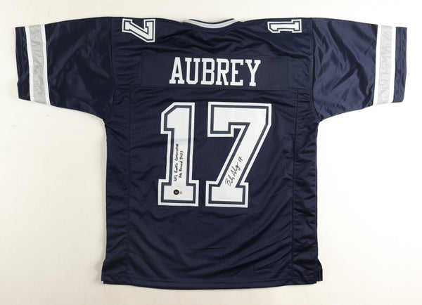 Brandon Aubrey Signed Dallas Cowboys Jersey NFL Rookie Consecutive FGs (Beckett)