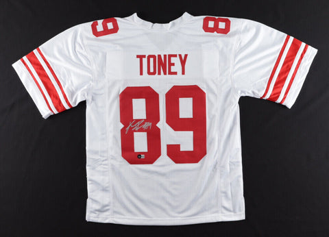 Kadarius Toney Signed White Giants Jersey (Beckett) New York 1st Roud Pick 2021