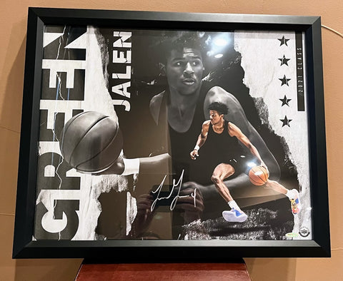Jalen Green Autographed 16x20 Photo Framed UDA COA