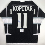 Autographed/Signed Anze Kopitar Los Angeles Black Hockey Jersey Beckett BAS COA