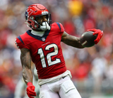 Nico Collins Signed Texans 35"x 43" Framed Jersey (Beckett) Ex-Michigan Receiver