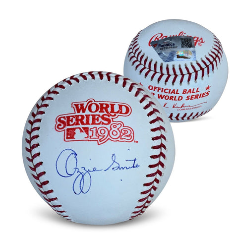Ozzie Smith Autographed 1982 World Series Signed Baseball Fanatics Authentic COA