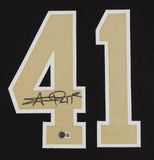 Alvin Kamara Signed New Orleans Saints 35x43 Custom Framed Jersey (Beckett QR)