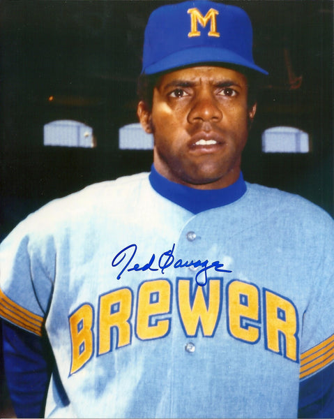 Milwaukee Brewers TED SAVAGE Signed 8x10 Photo #1 AUTO - Original 1970 Team