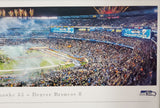 RUSSELL WILSON AUTOGRAPHED FRAMED PANORAMIC SEAHAWKS SUPER BOWL RW HOLO 191200