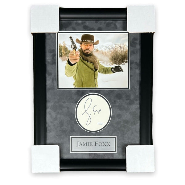 Jamie Foxx Signed Autographed "Django" Cut Framed To 14x25 JSA