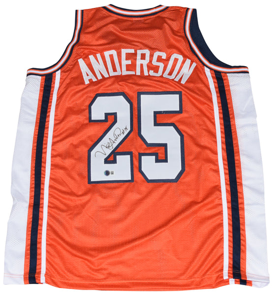 NICK ANDERSON AUTOGRAPHED ILLINOIS ILLINI #25 BASKETBALL JERSEY BECKETT