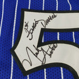 Nick Anderson "1st Magic Drafted" Signed Orlando Magic Blue Home Jersey JSA COA
