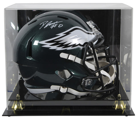 Eagles D'Andre Swift Authentic Signed Full Size Speed Rep Helmet w/ Case BAS Wit