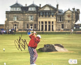 John Daly Signed 8x10 PGA St. Andrews Swilcan Bridge Photo BAS
