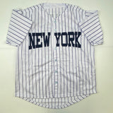 Autographed/Signed Chris Chambliss New York Pinstripe Jersey JSA COA